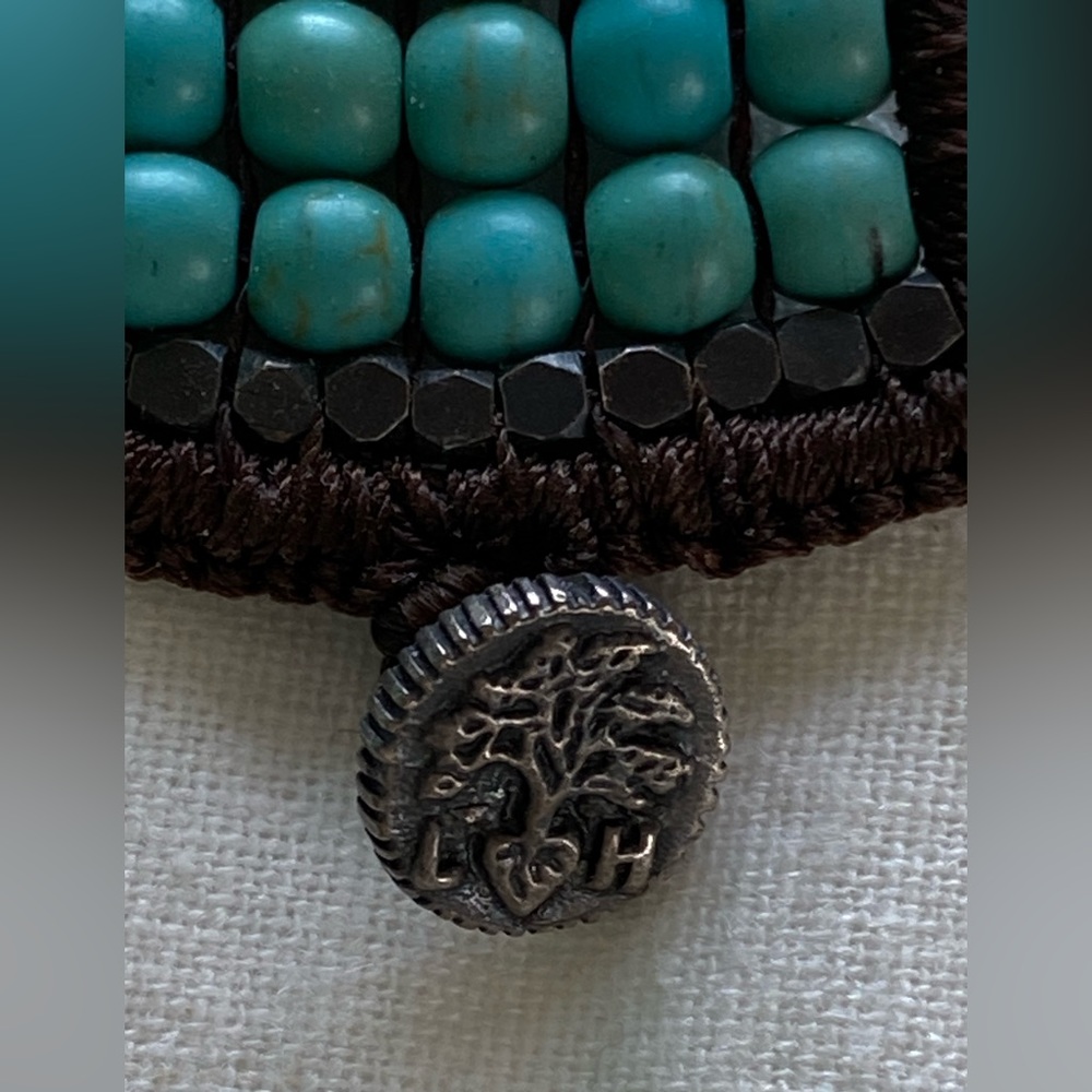 Love Heals Turquoise and Pyrite Beaded Bracelet - Picture 5 of 7